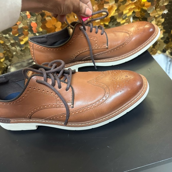Cole Haan Tan Leather Men\'s Oxfords